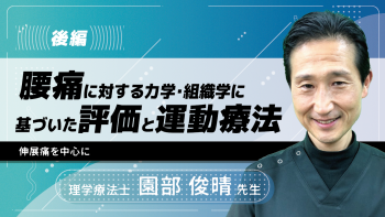 【後編】腰痛に対する力学・組織学に基づいた評価と運動療法(伸展痛を中心に)