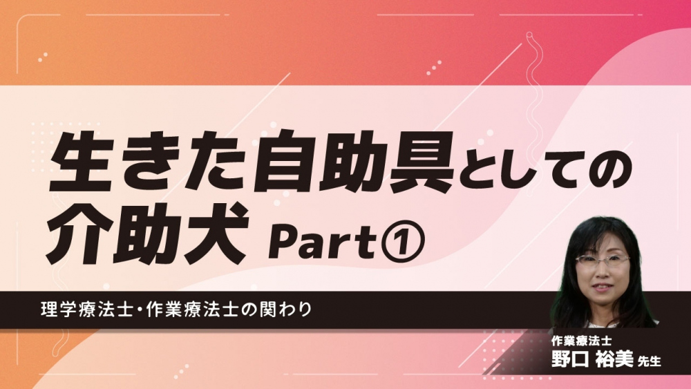 生きた自助具としての介助犬 ~理学療法士・作業療法士の関わり~ Part①