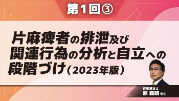 片麻痺者の排泄及び関連行為の分析と自立への段階づけ(2023年版) 【第1回】 Part③着座・立ち上がりへの運動感覚の誘導