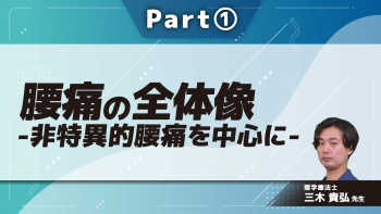 腰痛の全体像-非特異的腰痛を中心に-  Part①定義、疫学/非特異的腰痛とは