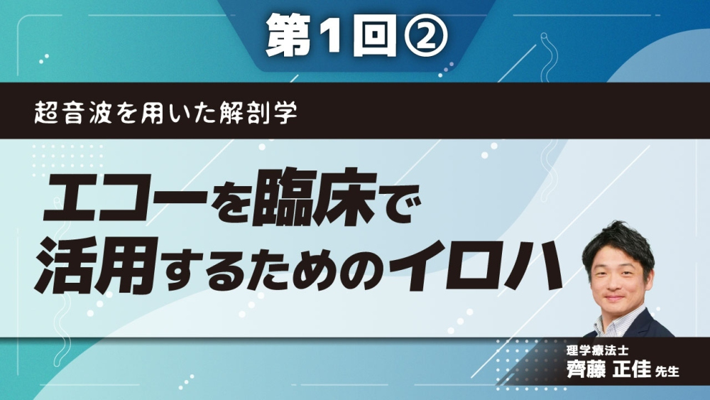 超音波を用いた解剖学 【第1回】エコーを臨床で活用するためのイロハ Part②解剖編